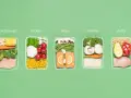 Przykładowy dieta keto plan na 5 dni: kurczak, orzechy, warzywa, ryby, awokado.