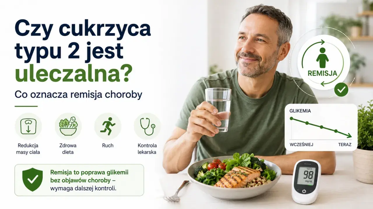 Mężczyzna cieszy się zdrowiem, bo wyleczyłem się z cukrzycy typu 2. Remisja dzięki diecie, ruchowi i kontroli.