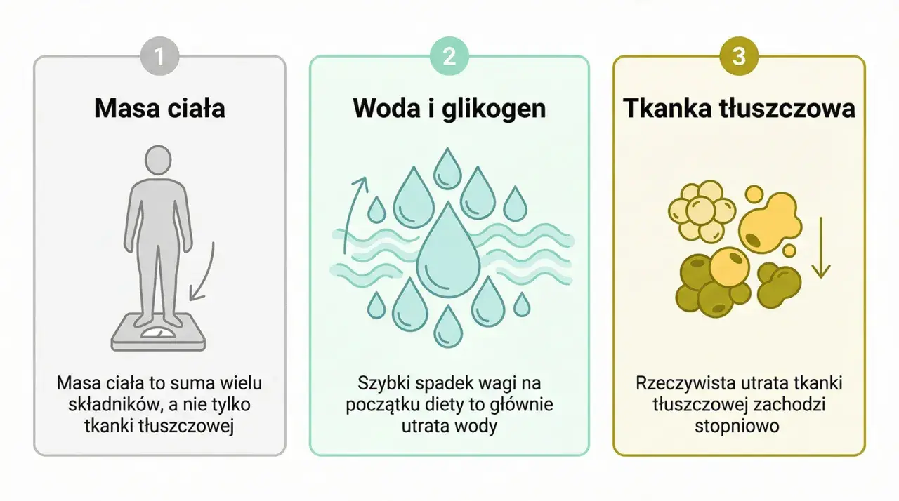 Masa ciała, woda i tkanka tłuszczowa. Zrozumienie tych elementów pomoże Ci ocenić, ile można schudnąć w 3 miesiące.
