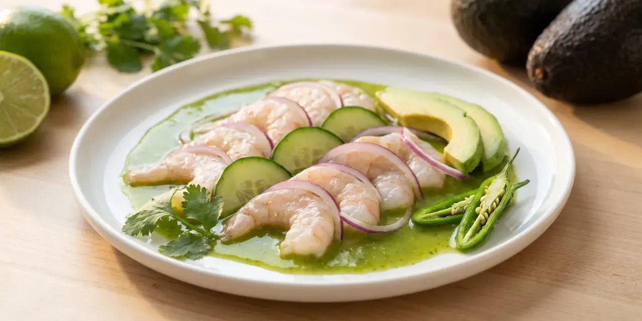 Krewetki w sosie z limonki i kolendry z awokado i jalapeno. Idealne przepisy na dietę niski indeks glikemiczny.