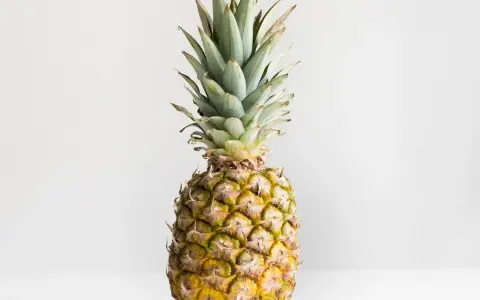Ananas z zielonymi liśćmi i żółtą skórką. Poznaj jego ananas wartości odżywcze.