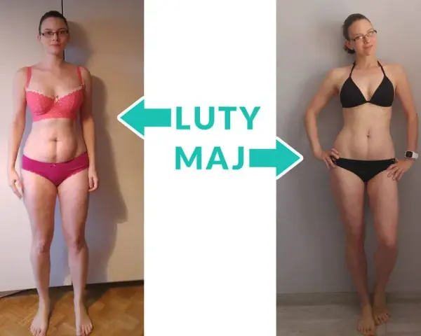 Metamorfoza kobiety: od lutego do maja, dowód na to, jak schudnąć 4 kg.