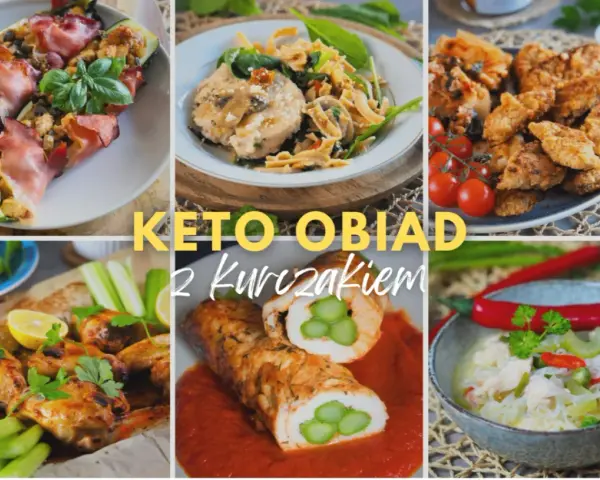 Keto obiad z kurczakiem: faszerowana cukinia, kurczak z szparagami, skrzydełka i zupa. Pyszne i zdrowe propozycje.