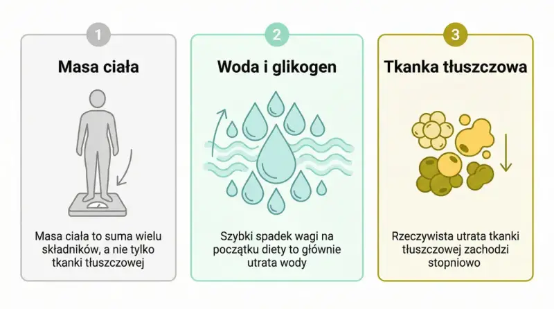 Masa ciała, woda i tkanka tłuszczowa. Zrozumienie tych elementów pomoże Ci ocenić, ile można schudnąć w 3 miesiące.